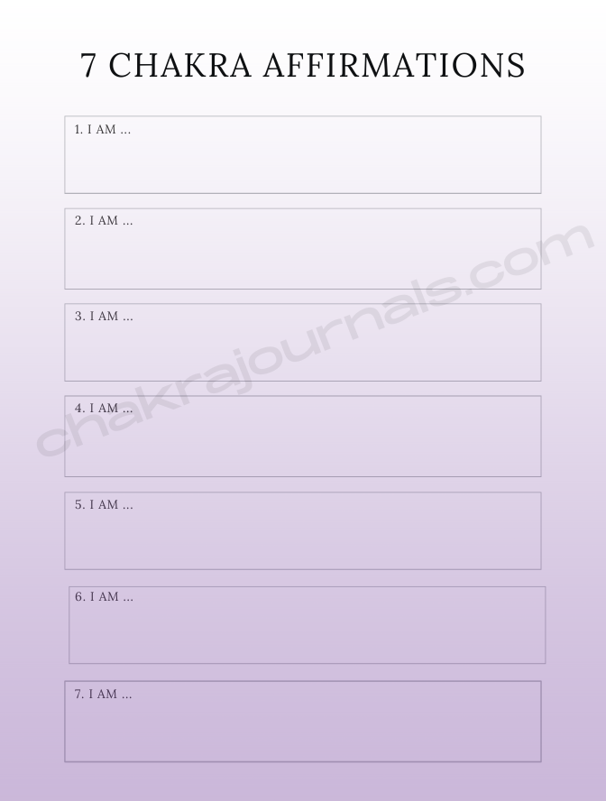 Crown Chakra Journal sample page featuring reflection prompts for spiritual clarity and inner alignment.
