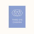 Third Eye Chakra digital journal in pastel indigo with white chakra symbol and text on a clean white background.